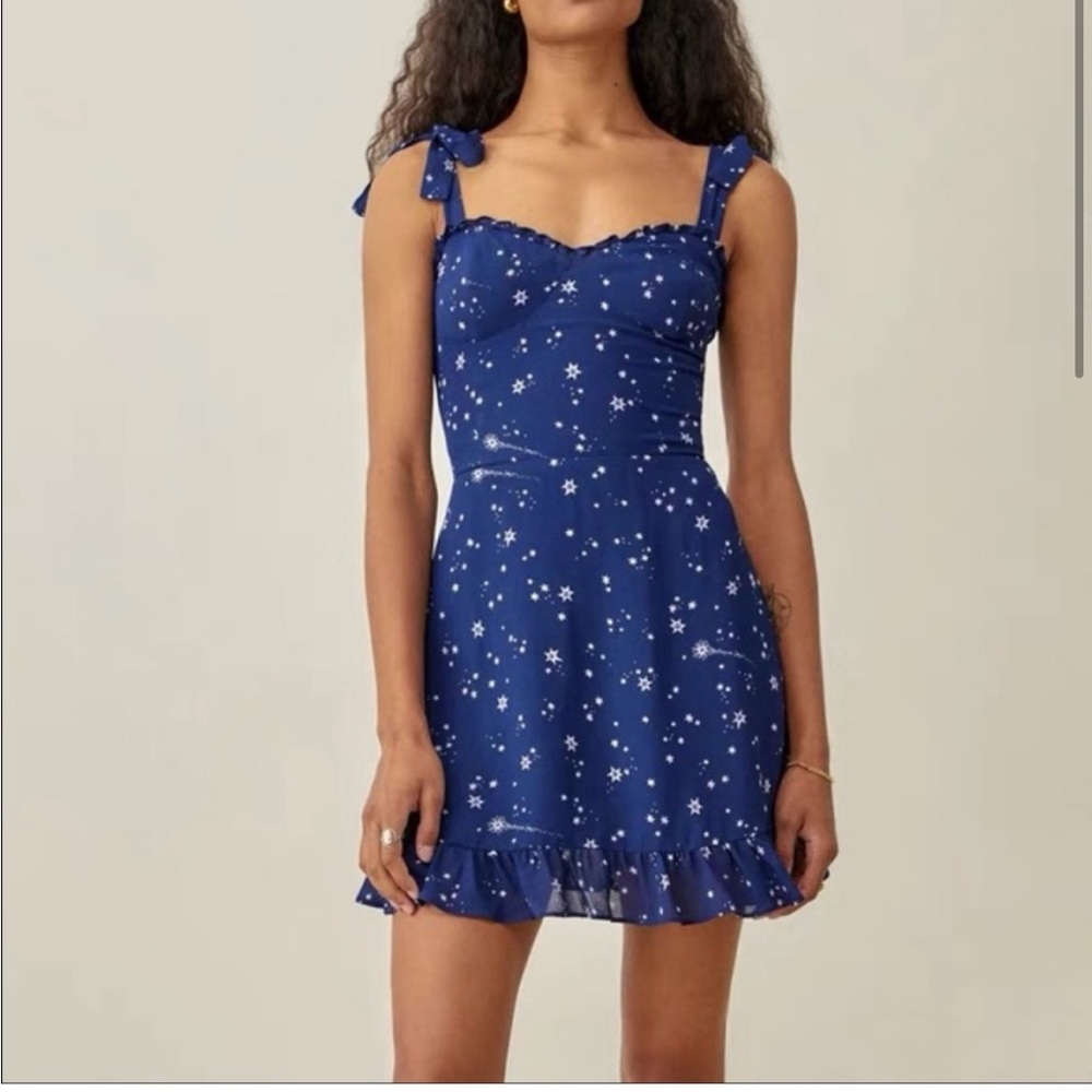 Reformation Blue Star Mini Dress